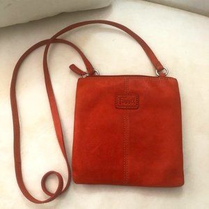 Fossil cross body purse NWOT Red leather